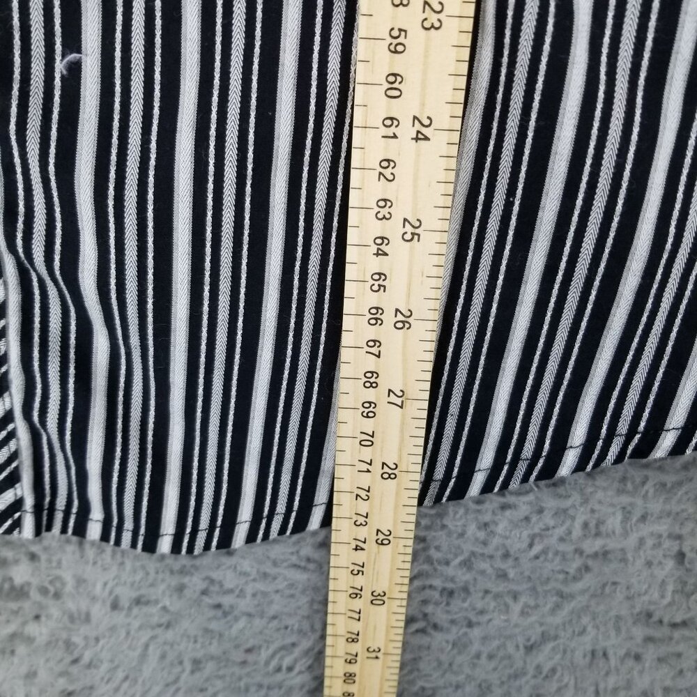 Wrangler Shirt Mens Large Black White Stripe Western Snap Up Long Sleeve - Picture 5 of 9